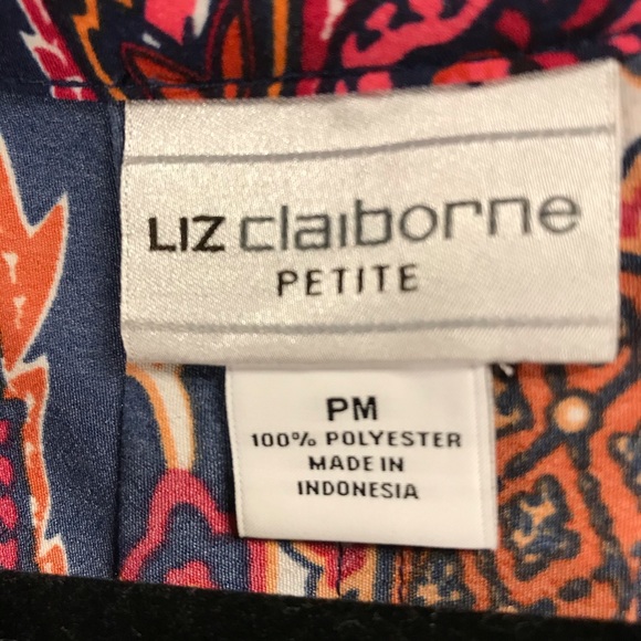 Liz Claiborne Petite Dress Paisley Leaf - Picture 3 of 8